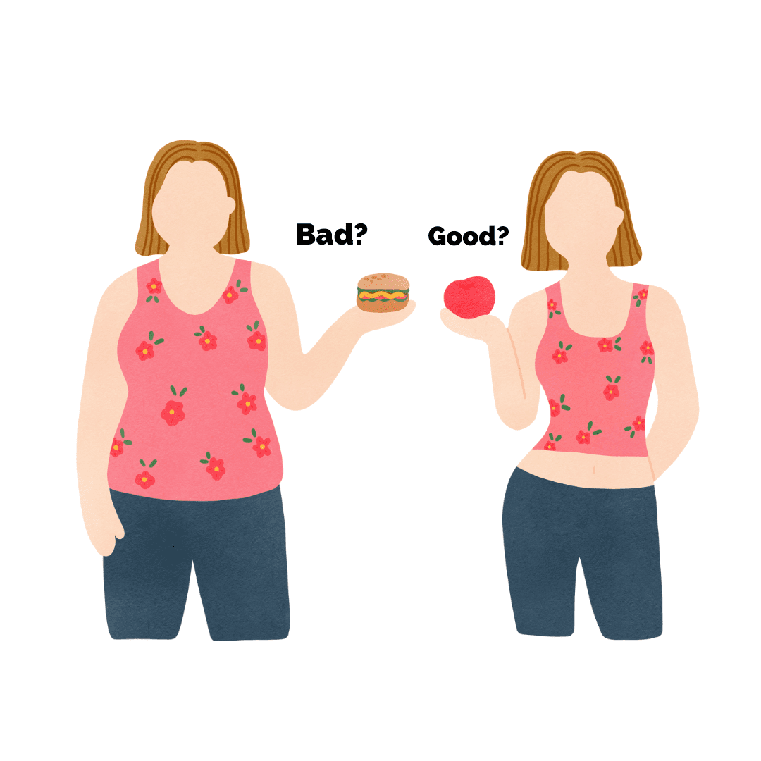 assigning good versus bad label to foods