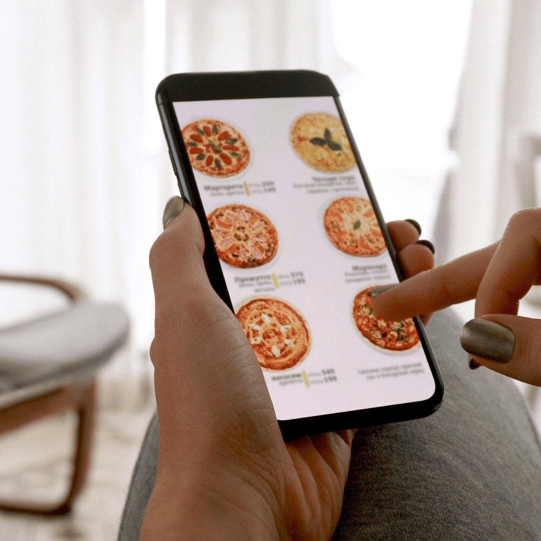 deciding pizza menu order